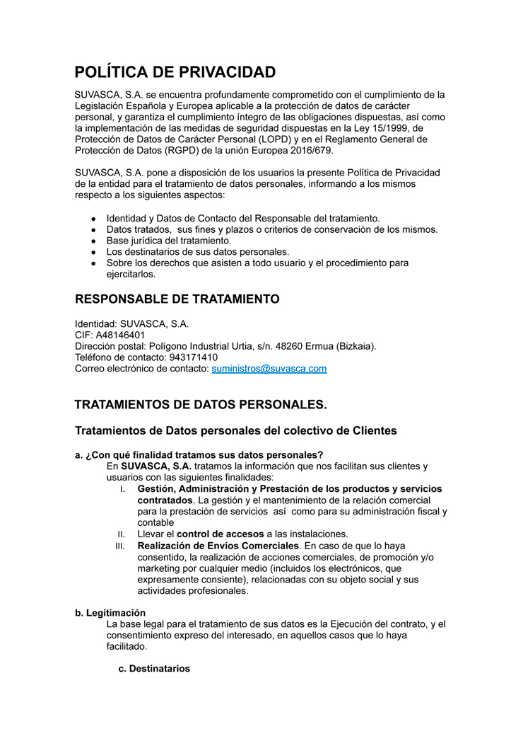 Política de privacidad